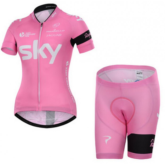 2015 Sky Damen Radbekleidung Radtrikot Kurzarm und Fahrradhosen Kurz GTQD260