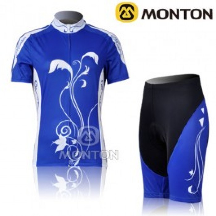 2011 Monton Pattern Damen Radbekleidung Radtrikot Kurzarm und Fahrradhosen Kurz GXDQ159