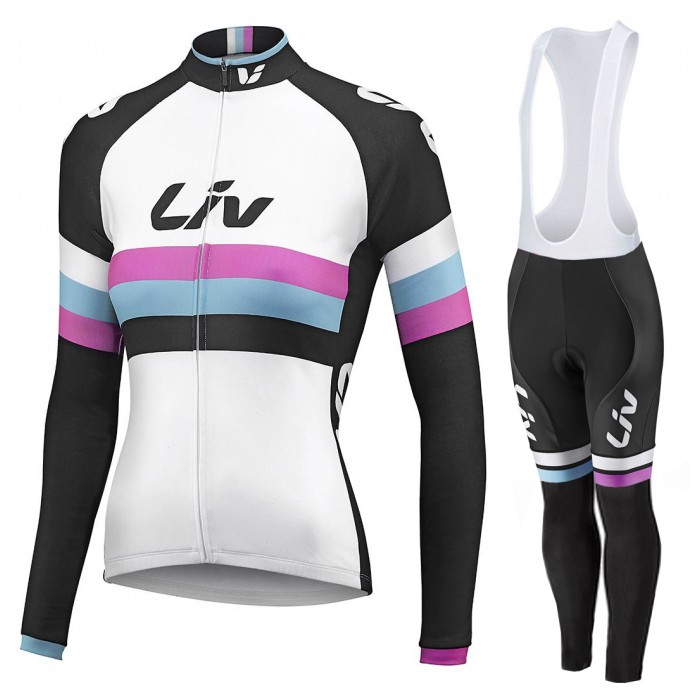 2015 Damen LIV Fahrradbekleidung Radtrikot Satz Langarm und Lange Fahrradhose OYFG418