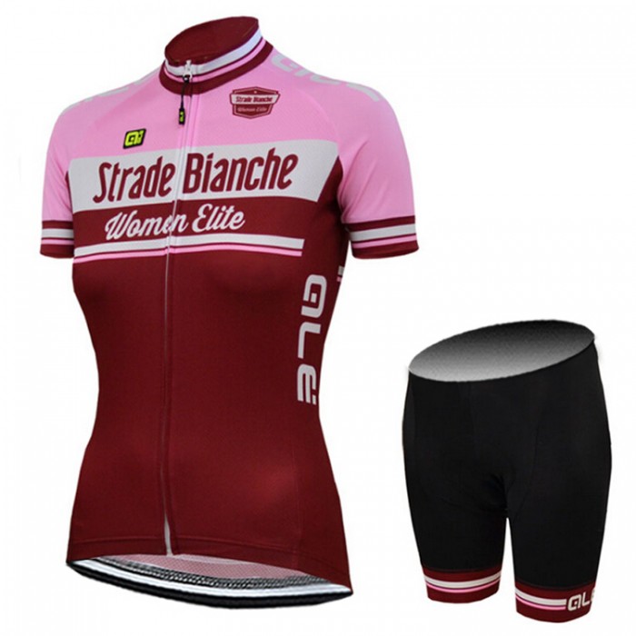 2015 Damen STRADE BIANCHE Radbekleidung Radtrikot Kurzarm und Fahrradhosen Kurz VNGZ569