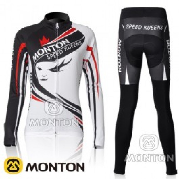 2011 Speed Damen Fahrradbekleidung Radtrikot Satz Langarm und Lange Fahrradhose WQBO817