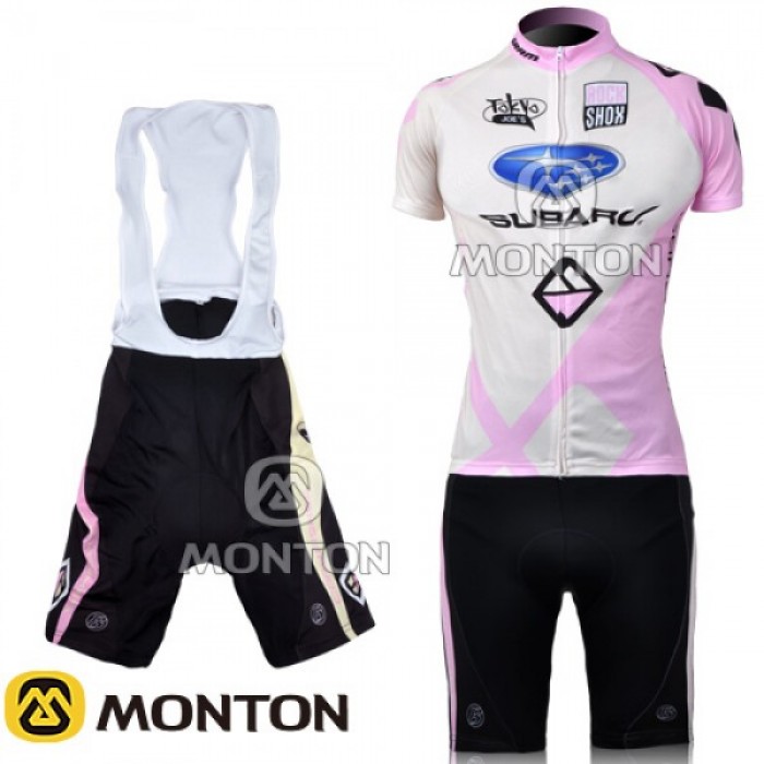 2011 SUBARU Team Damen Radbekleidung Satz Radtrikot Kurzarm und Kurz Trägerhose XULI822