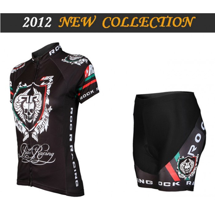 2012 Damen rock racing Radbekleidung Radtrikot Kurzarm und Fahrradhosen Kurz ZHFX996