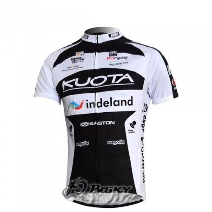 Kuota Indeland Pro Team Radtrikot Kurzarm Schwarz Weiß EKUK599