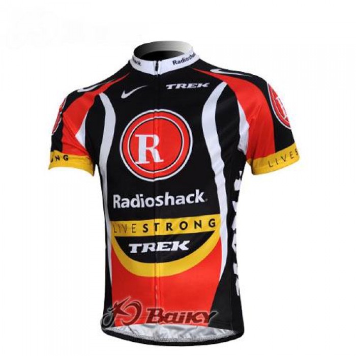 RadioShack Trek Livestrong Radtrikot Kurzarm Schwarz Rot HZVY153