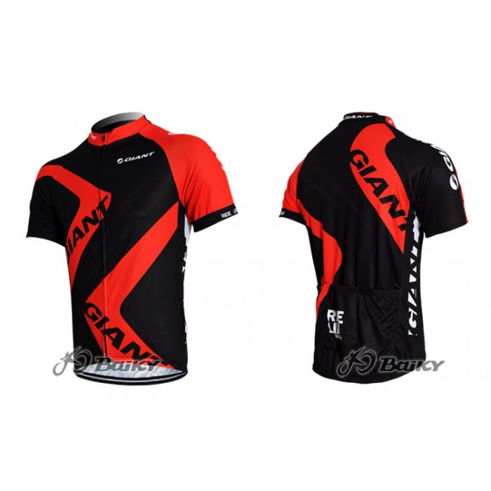 2012 Giant Ride Life Radtrikot Kurzarm Schwarz Rot IEGB902