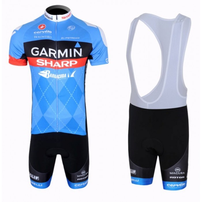 2013 Garmin Sharp Barracuda Deutsche Champion Radtrikot Kurzarm Weiß TOZU301