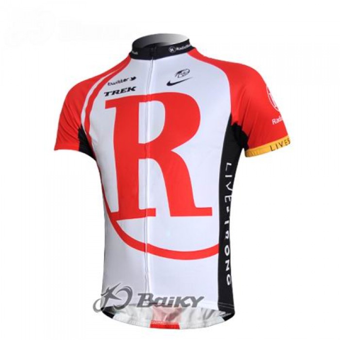 RadioShack Trek Pro Team Radtrikot Kurzarm Rot Weiß VCZL898