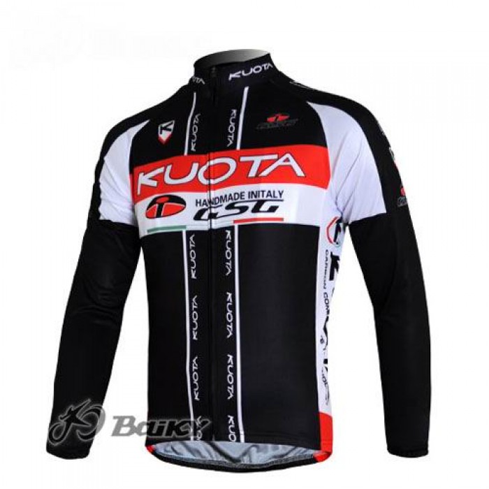 Kuota GSG Pro Team Fahrradtrikot Langarm Schwarz Rot HVCG734