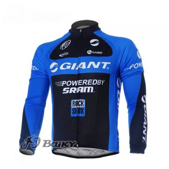 Giant Sram Pro Team Fahrradtrikot Langarm Schwarz Blau LIZK808