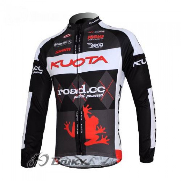 Kuota SRAM Road Pro Team Fahrradtrikot Langarm Schwarz Weiß TJEJ922