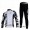 Nalini Pro Team Radbekleidung Satz Fahrradtrikot Langarm und Lang Radhose Weiß Schwarz CGSL529