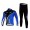 Giant kenda pro Radbekleidung Satz Fahrradtrikot Langarm und Lang Radhose Schwarz Blau NAYT307