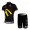 McDonald Legea Pro Team Radbekleidung Radtrikot Kurzarm und Fahrradhosen Kurz Schwarz RRBR969