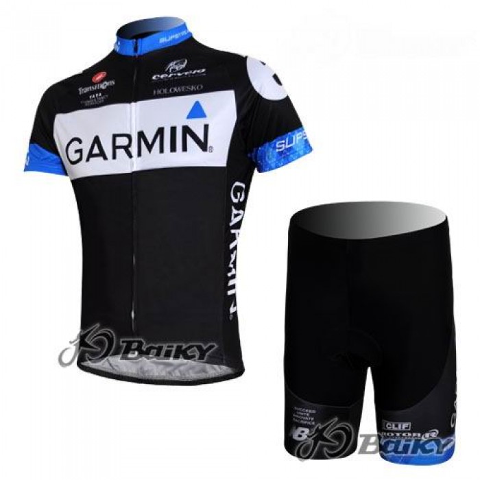 Garmin Barracuda Cervelo Pro Team Radtrikot Kurzarm Kurz Radhose Kits Schwarz Weiß YTXR940