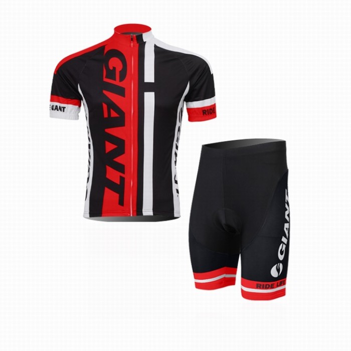 2014 Giant Radbekleidung Radtrikot Kurzarm und Fahrradhosen Kurz Schwarz Rot ZWTV405