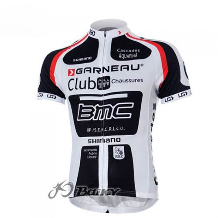 BMC Garneau Team Radtrikot Kurzarm Weiß CEHJ422