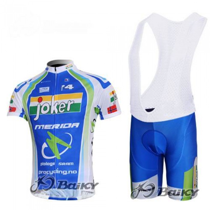 Joker Merida Pro Team Norwegen Radtrikot Kurzarm Kurz Trägerhose Kits Grün GICN224