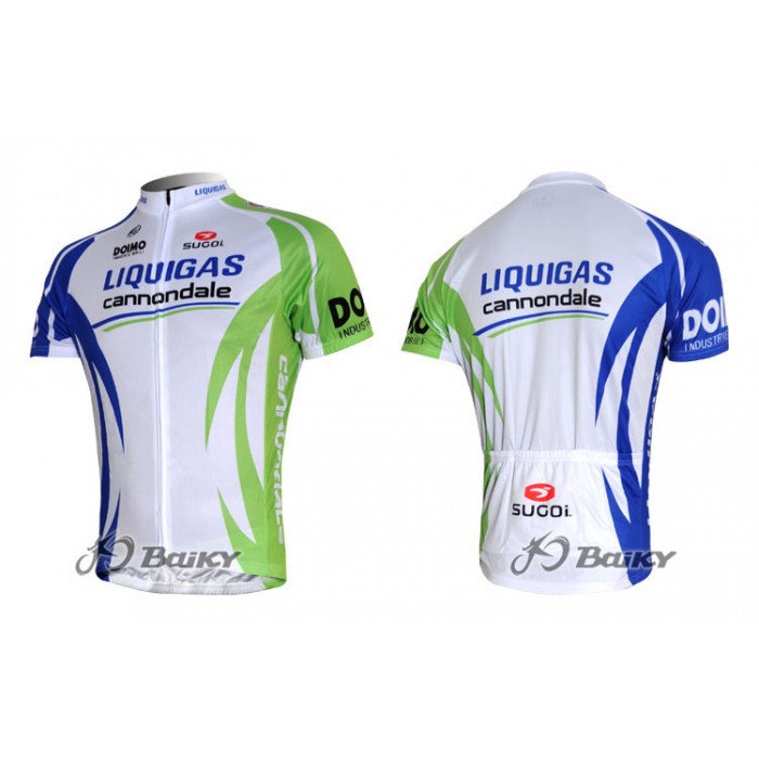 Liquigas Cannondale Pro Team Radtrikot Kurzarm Grün Weiß ENJB406