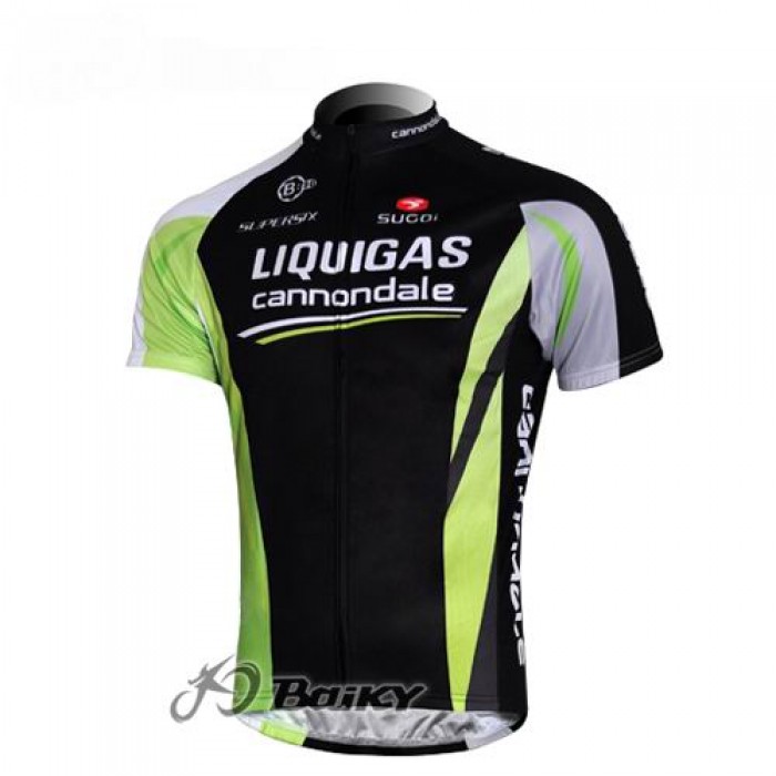 Liquigas Cannondale Pro Team Radtrikot Kurzarm Schwarz Grün SSKX885