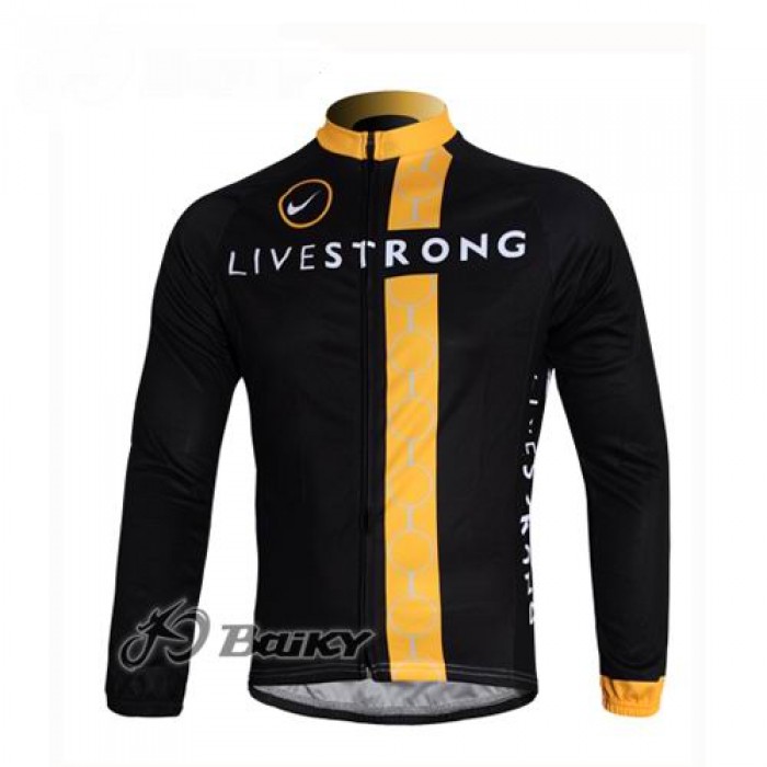 Livestrong Radtrikot Kurzarm Schwarz Gelb BTLU885