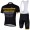 2013 Livestrong Fahrradbekleidung Satz Fahrradtrikot Kurzarm Trikot und Kurz Trägerhose Schwarz Gelb NAZG542