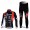 MHW Cube Racing Team Fahrradbekleidung Radtrikot Satz Langarm und Lange Fahrradhose Rot Schwarz XILO853