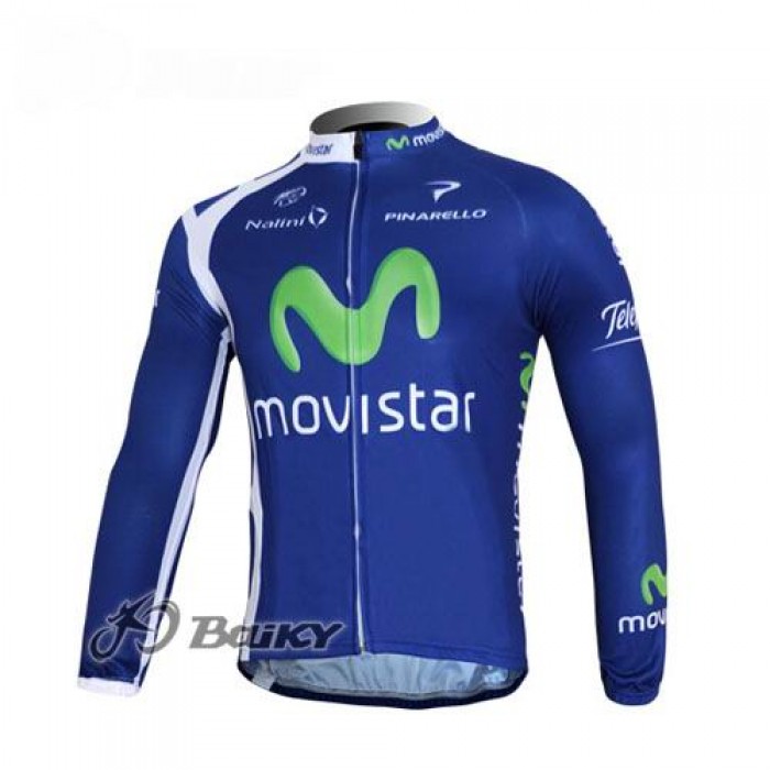 Movistar Team Fahrradtrikot Langarm Blau MTJI324