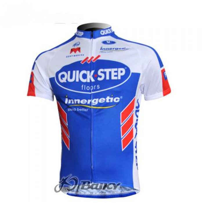 Omega Pharma-Quick Step innergetic Radtrikot Kurzarm Blau Weiß QIRP582