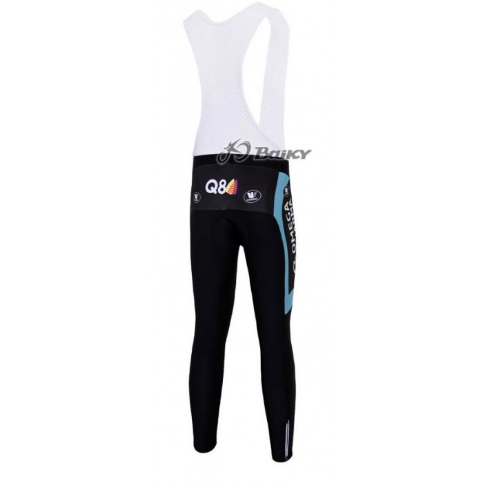 Omega Pharma Quick Step Pro Team Lang Trägerhose Blau Weiß ZAMG149