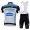 2013 Omega Pharma Quick Step Fahrradbekleidung Satz Fahrradtrikot Kurzarm Trikot und Kurz Trägerhose Weiß Schwarz NZKA951