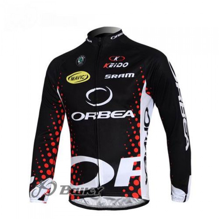 Orbea Pro Team Fahrradtrikot Langarm Schwarz Rot GHUP537