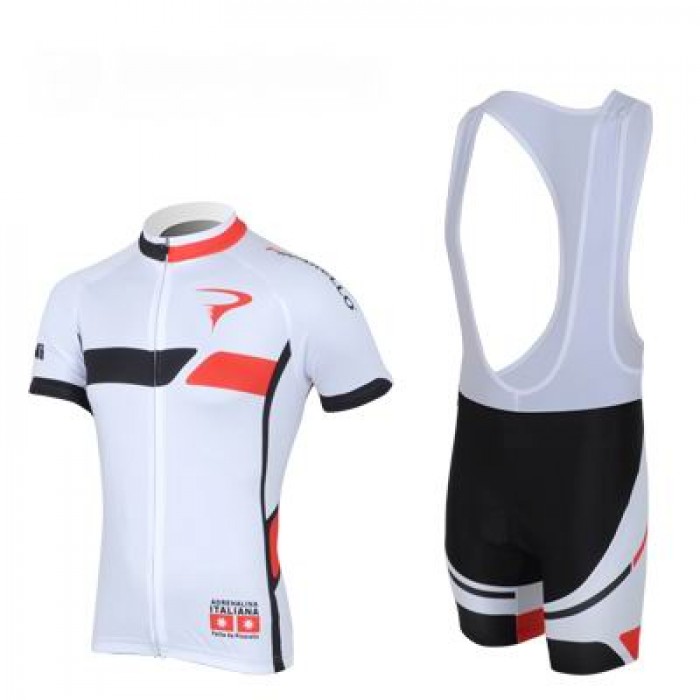 2013 Pinarello Fahrradbekleidung Satz Fahrradtrikot Kurzarm Trikot und Kurz Trägerhose Weiß GSMJ971