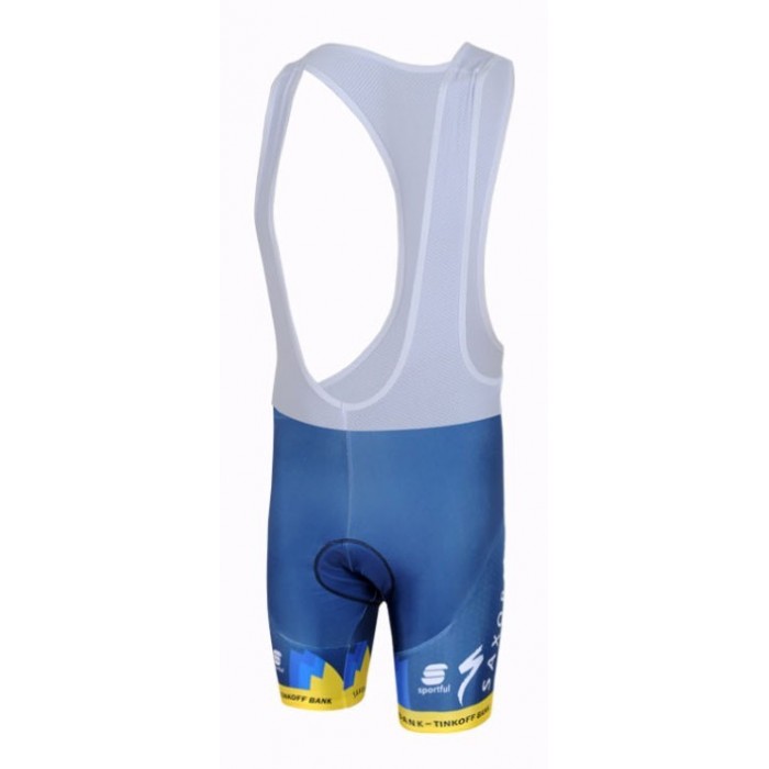 2013 Saxo Bank Tinkoff Pro Team Kurz Trägerhose Blau Gelb FIIV211