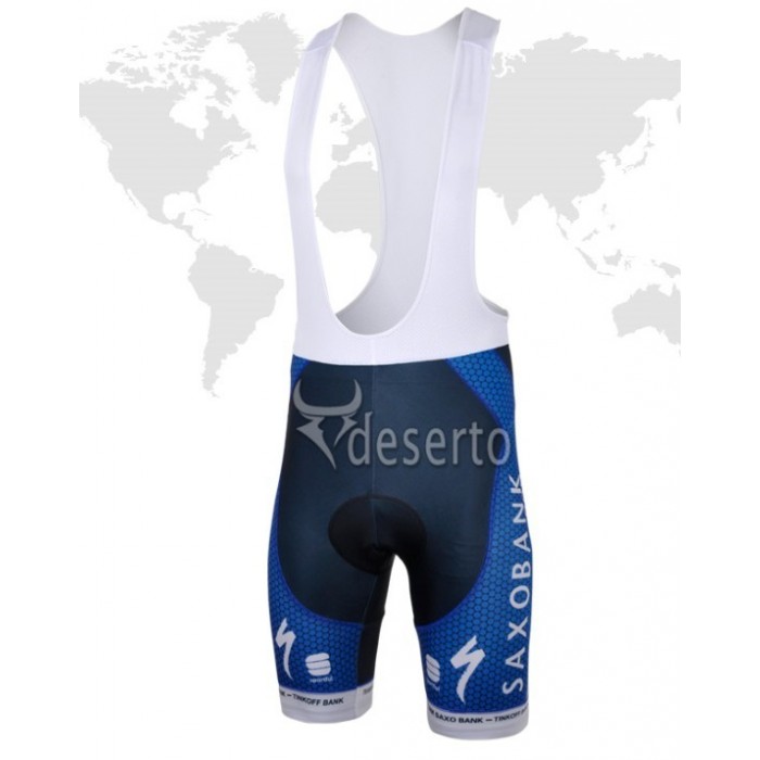 2013 Saxo Bank Tinkoff Pro Team Kurz Trägerhose Dunkel Blau NSDY706