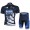 2013 Saxo Bank Tinkoff Pro Team Radtrikot Kurzarm und Kurz Radhose Kits Dunkel Blau VRKW438