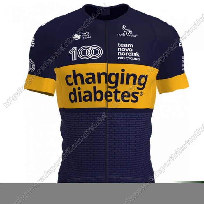 Profiteams Novo Nordisk 2021 Fahrradbekleidung Trikot Kurz Radtrikot QZLSW