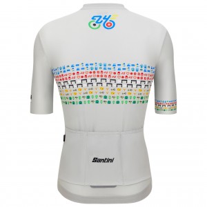 Bekleidung Herren Zurich 2024 Santini UCI Masters Weltmeister trikot-Grau