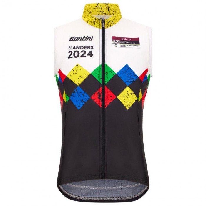 Bekleidung Herren Santini UCI Gravel-Weltmeisterschaft Flandern weste 2024