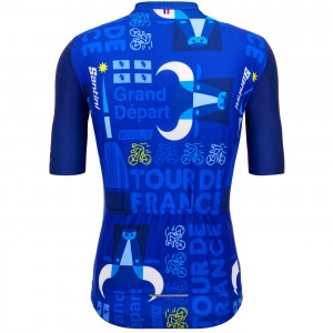 Bekleidung Herren Jersey Santini Tour de France 2024-Turin