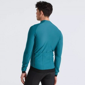 Bekleidung Herren Specialized SL Expert Thermal langarm trikot-Grun