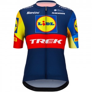 Bekleidung Damen Santini Lidl Trek 2024 frau trikot