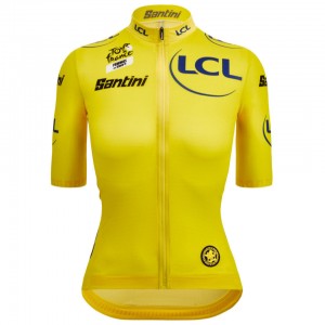 Bekleidung Damen Gelbes Trikot frau Tour de France 2025 Fan Line