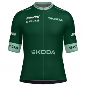 Bekleidung Herren Santini Vuelta Espana 2025 grun trikot