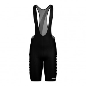 Bekleidung Herren Santini Squadra Corse 2025 tragerhose-Schwarz