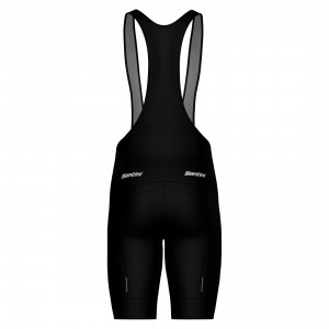 Bekleidung Herren Santini Squadra Corse 2025 tragerhose-Schwarz