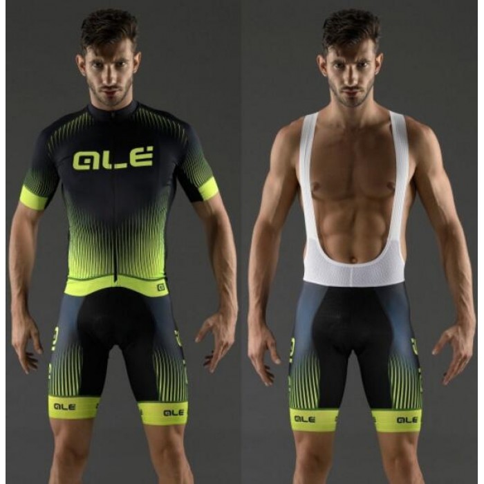 2016 ALE PRR Krakatoa Fahrradbekleidung Satz Fahrradtrikot Kurzarm Trikot und Kurz Trägerhose OEPU581