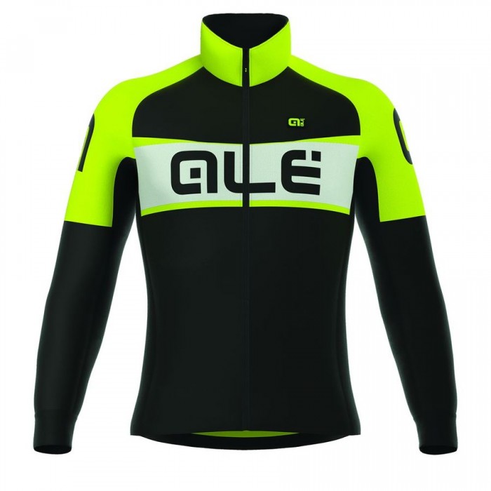 2016 ALE EXCEL WEDDELL Radtrikot Langarm-Schwarz GELB FLUO PCXI504