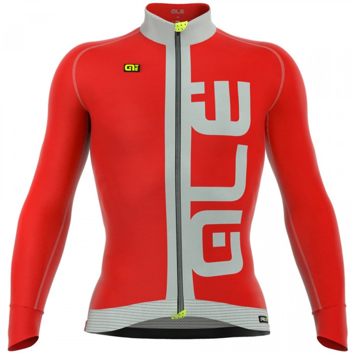 2016 ALE PRR ARCOBALENO Radtrikot Langarm-ROT GREY PHYV253