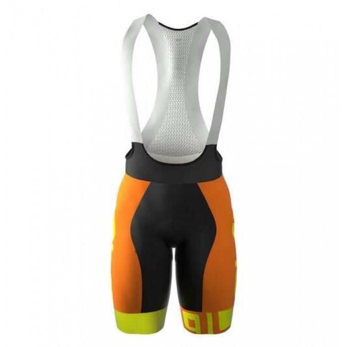 2016 Ale Graphics PRR Arcobaleno Fahrradbekleidung Kurz Trägerhose orange SGAP737